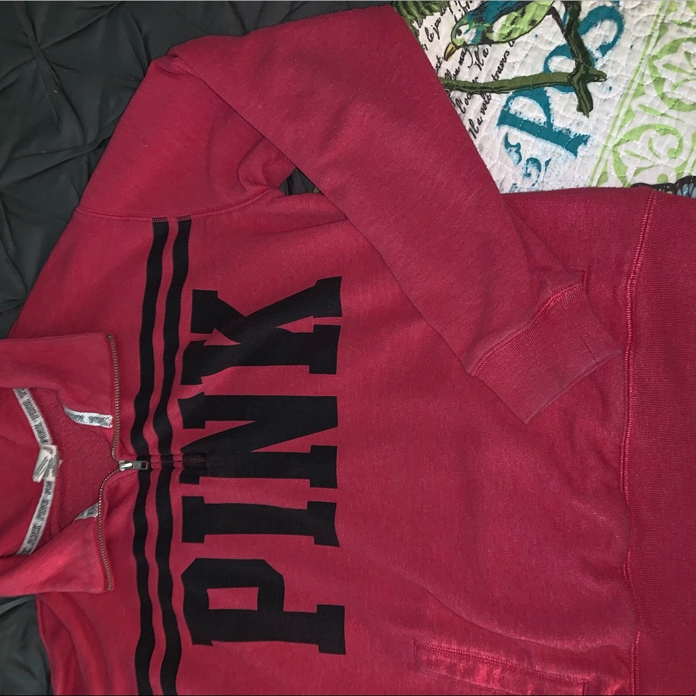 VS Pink Half ZIP - Hot Pink